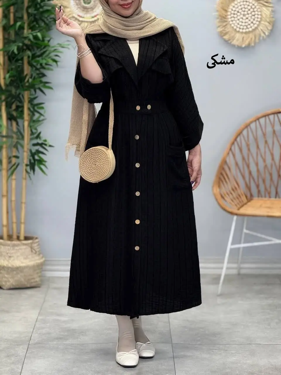 3403-مانتو کفتان مونا